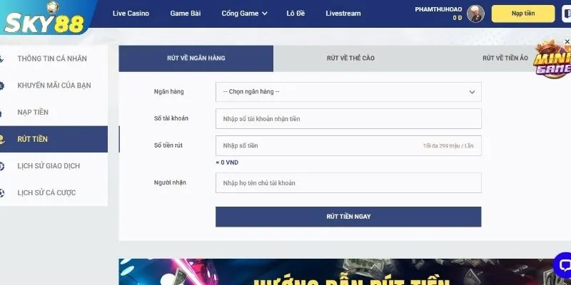 Tiết lộ quy trình cash out nhanh gọn nhất